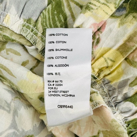 Urban Outfitters 100%Cotton Sundress Green and Pink Floral Top - Picture 14 of 15